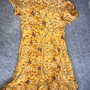 Yellow floral Dress